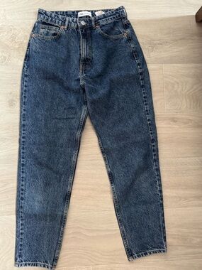 Zara High Rise Medium Blue-wash Jeans